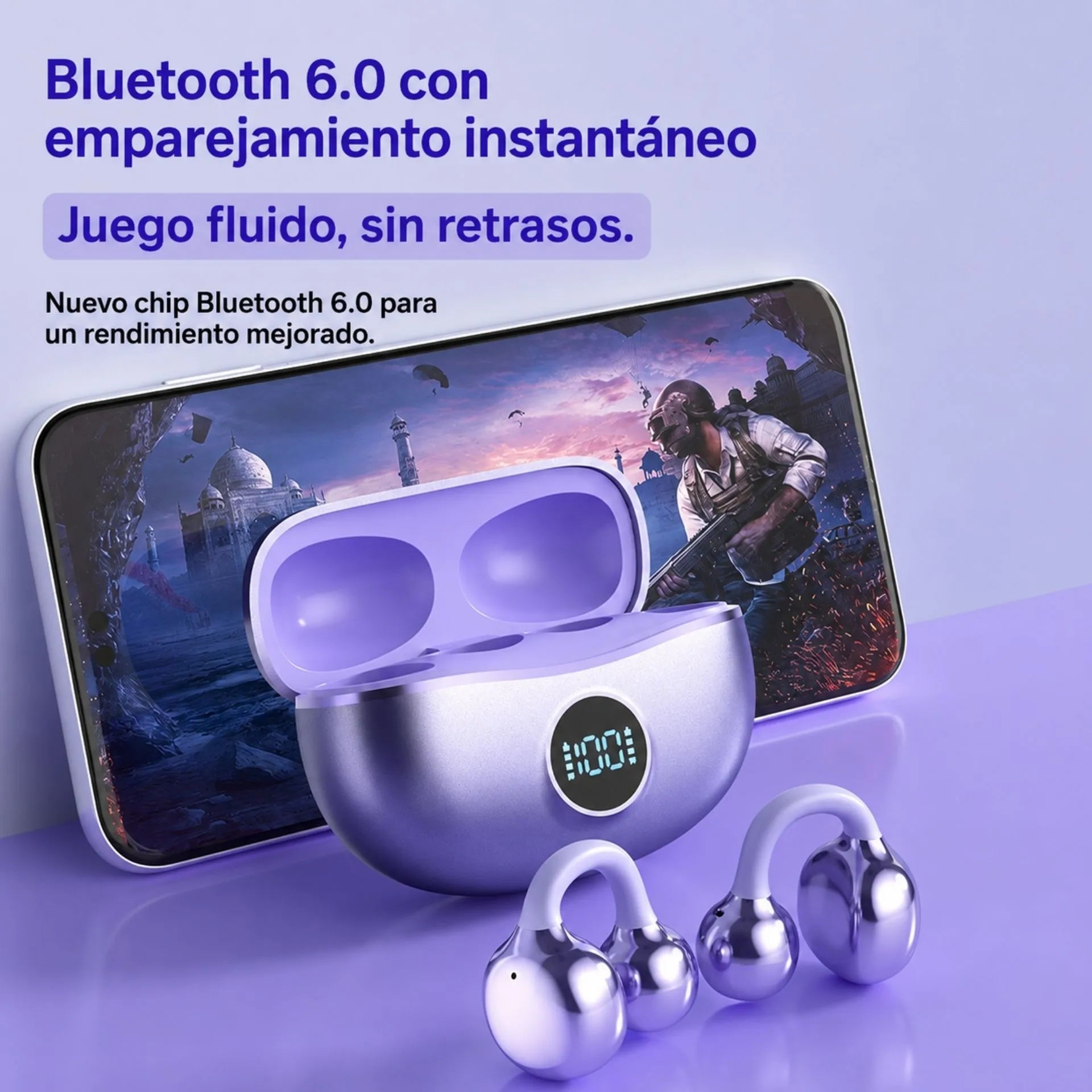 Audífonos Bluetooth Inalámbricos Con Pantalla Digital Y Estuche De Carga S88