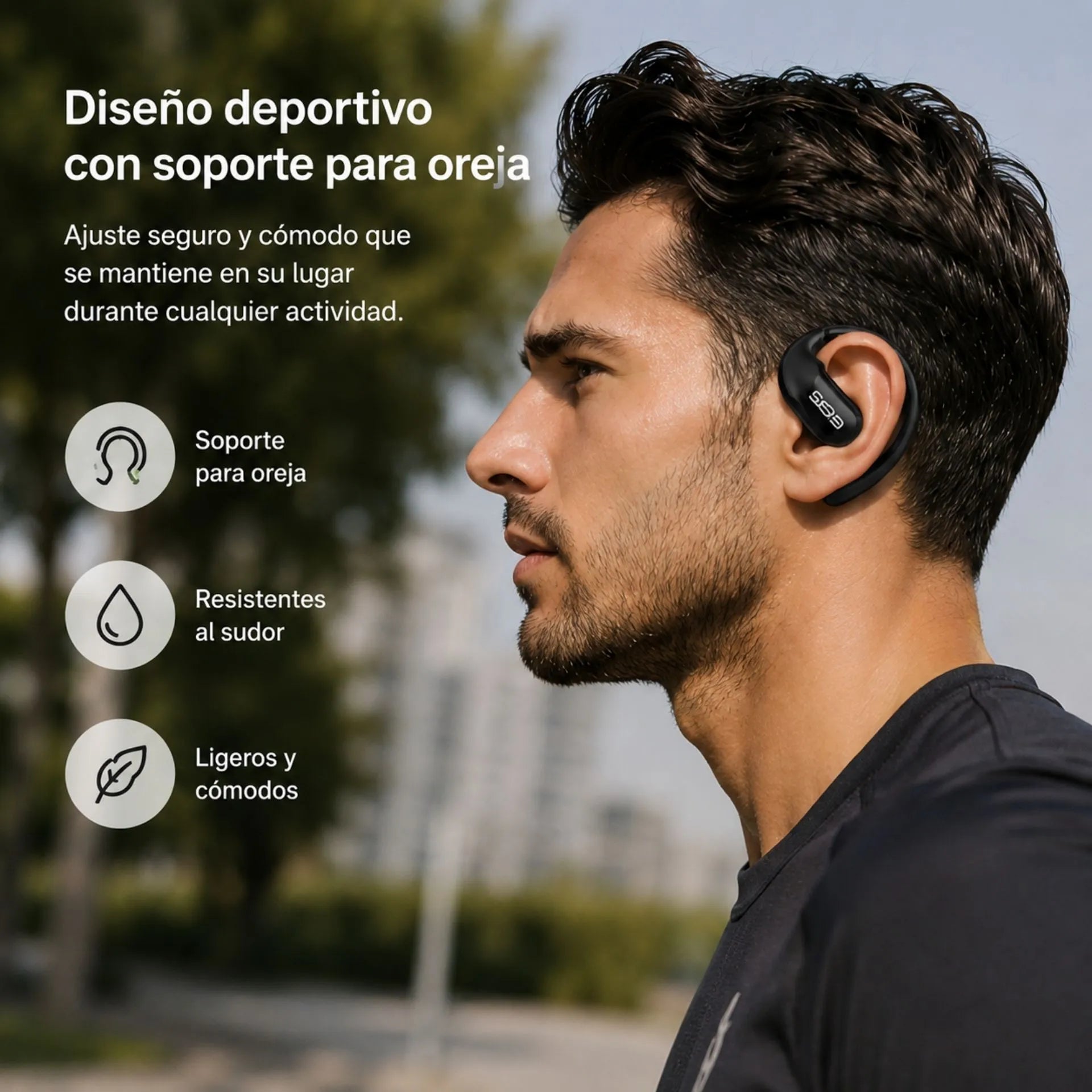 Audífonos Deportivos Inalámbricos Bluetooth 5.3 Con Pantalla Digital SGS S57