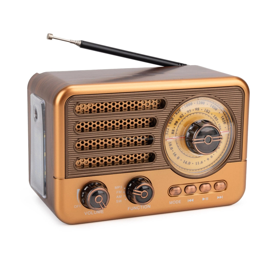 Radio Parlante Beck Play Vintage Recargable Con Radio FM/AM/SW BP-RV179BT