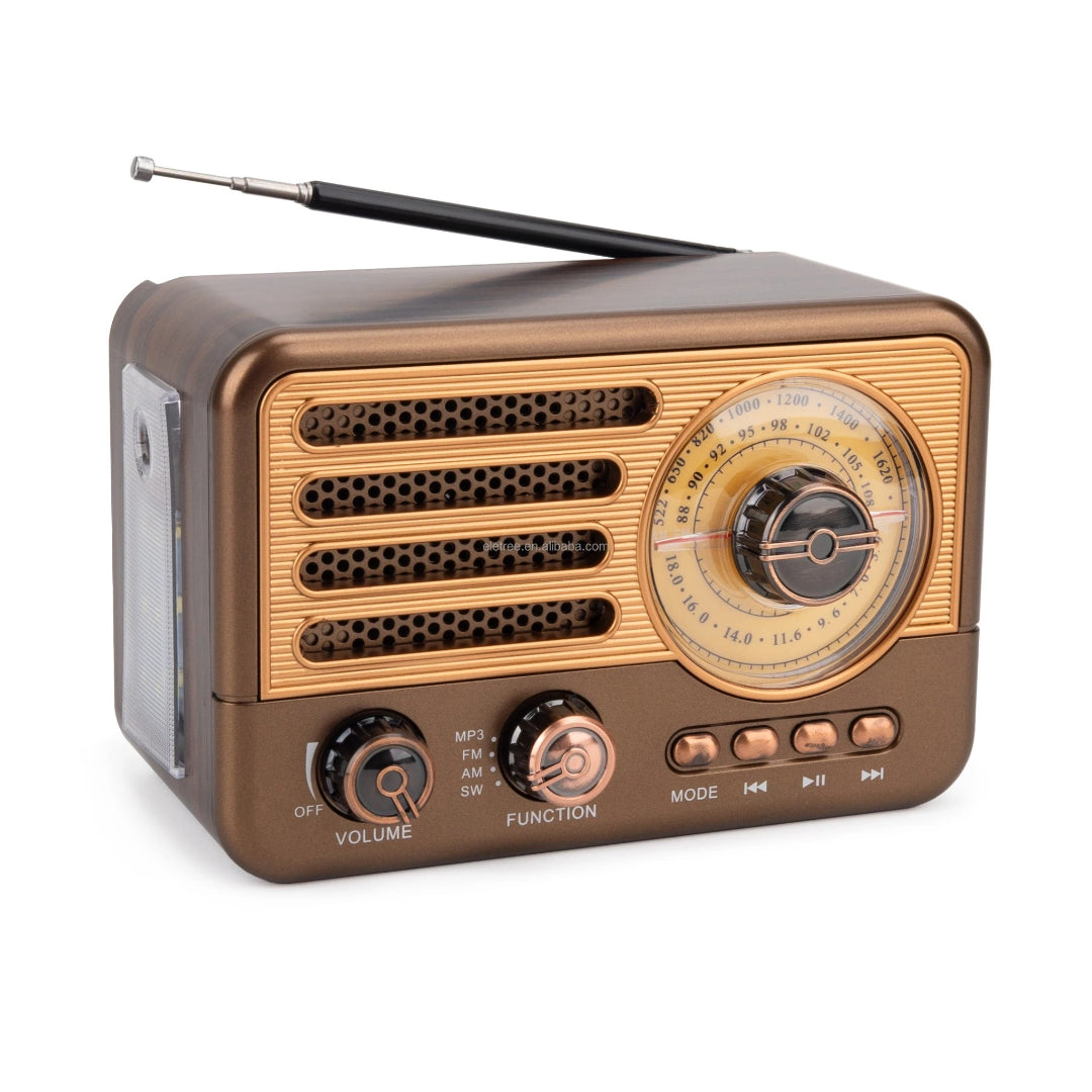 Radio Parlante Beck Play Vintage Recargable Con Radio FM/AM/SW BP-RV179BT