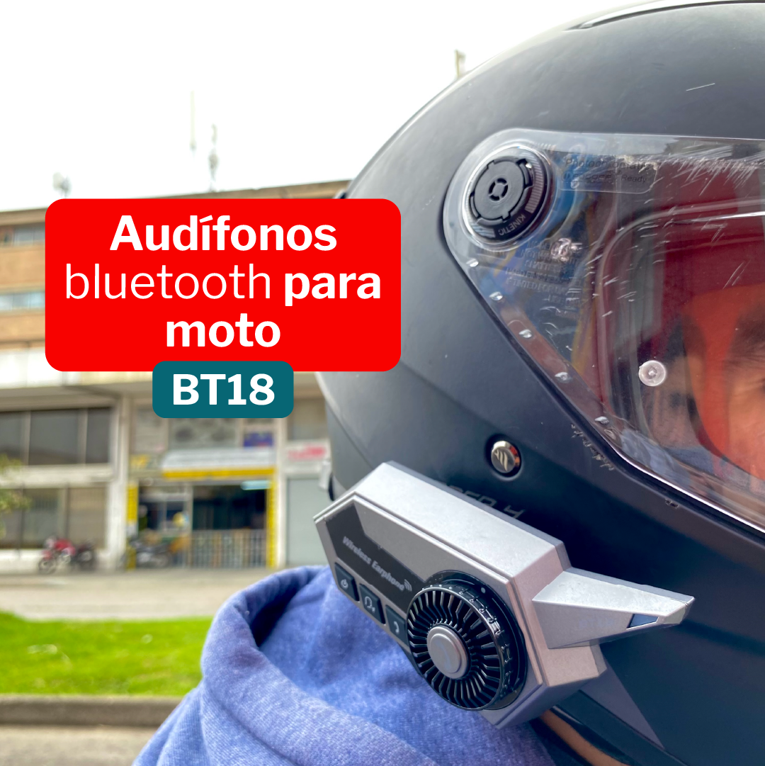 Audifonos Bluetooth Estereo Impermeables Casco de Moto BT18 ¡Envio Gratis!