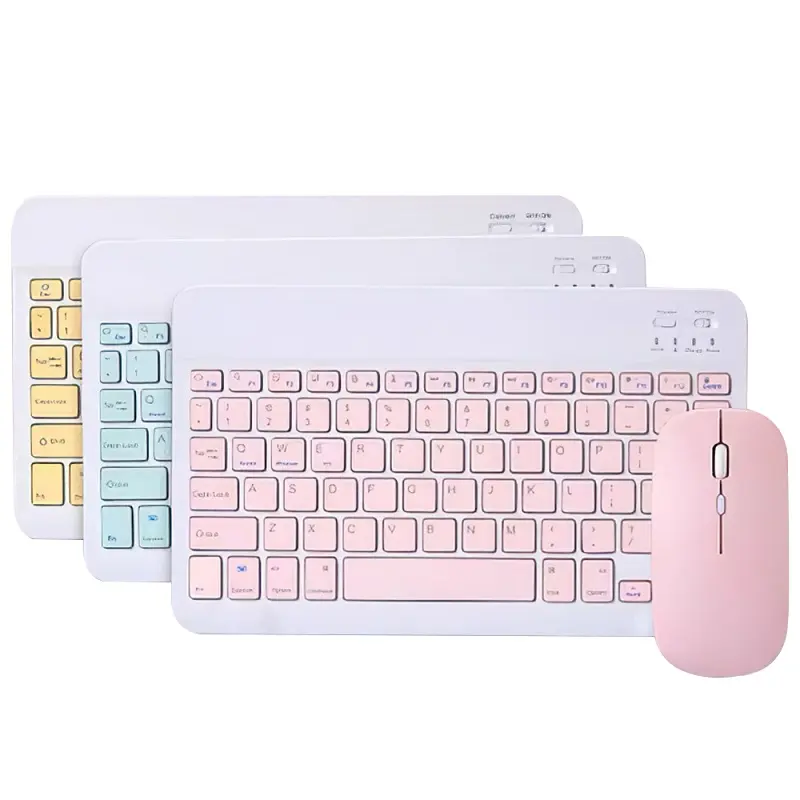 Cargue la imagen en el visor de la galería, Combo Teclado Mouse Inalambrico Recargable Bluetooth BT209 ¡Envio Gratis!
