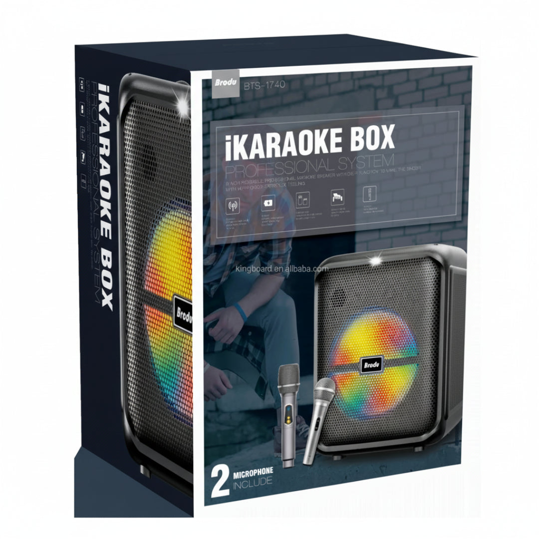 Radio Parlante Con Bocina De 8" Recargable Portail BTS-1740