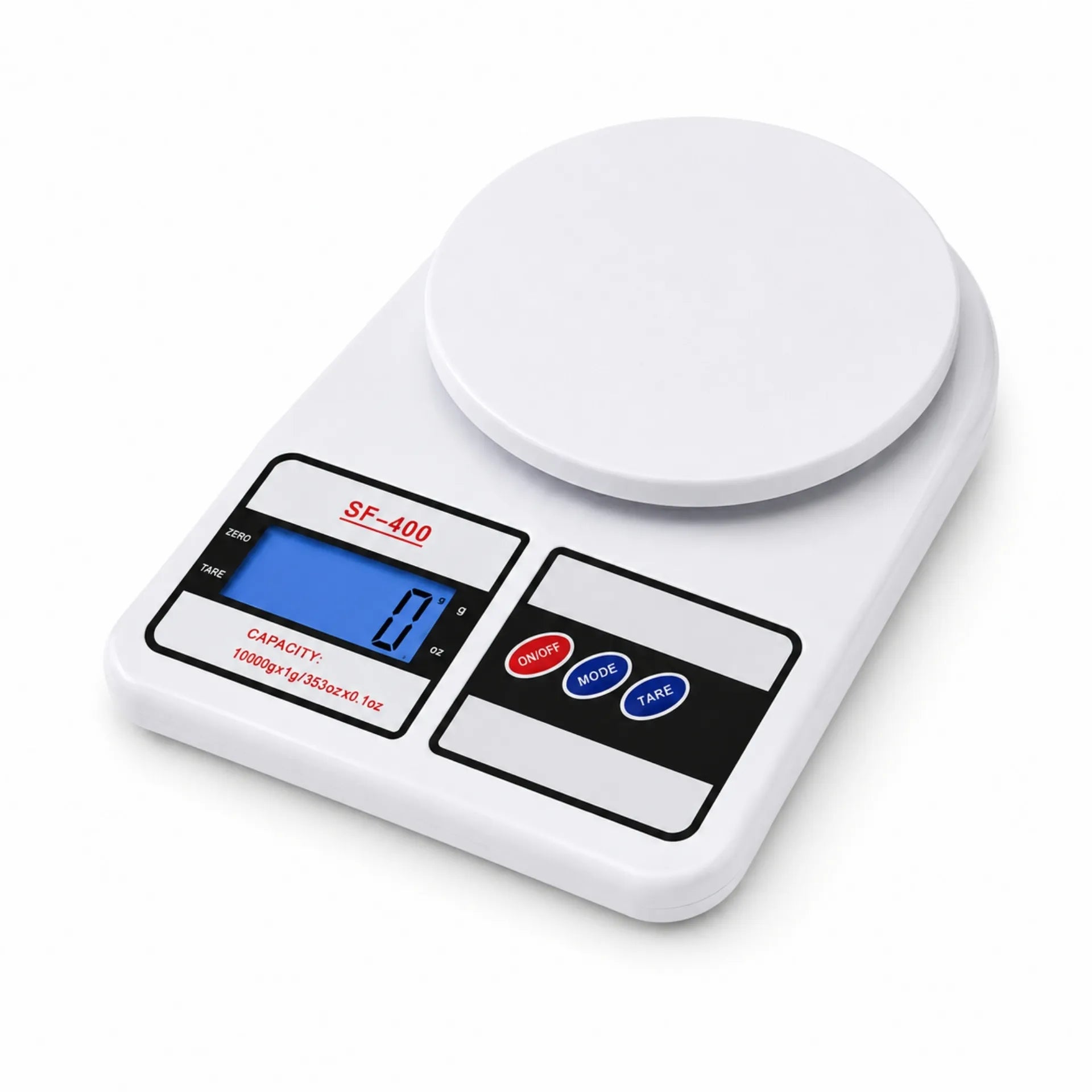 Báscula Digital De Cocina 10Kg Con Pantalla LCD Y Alta Precisión SF-400