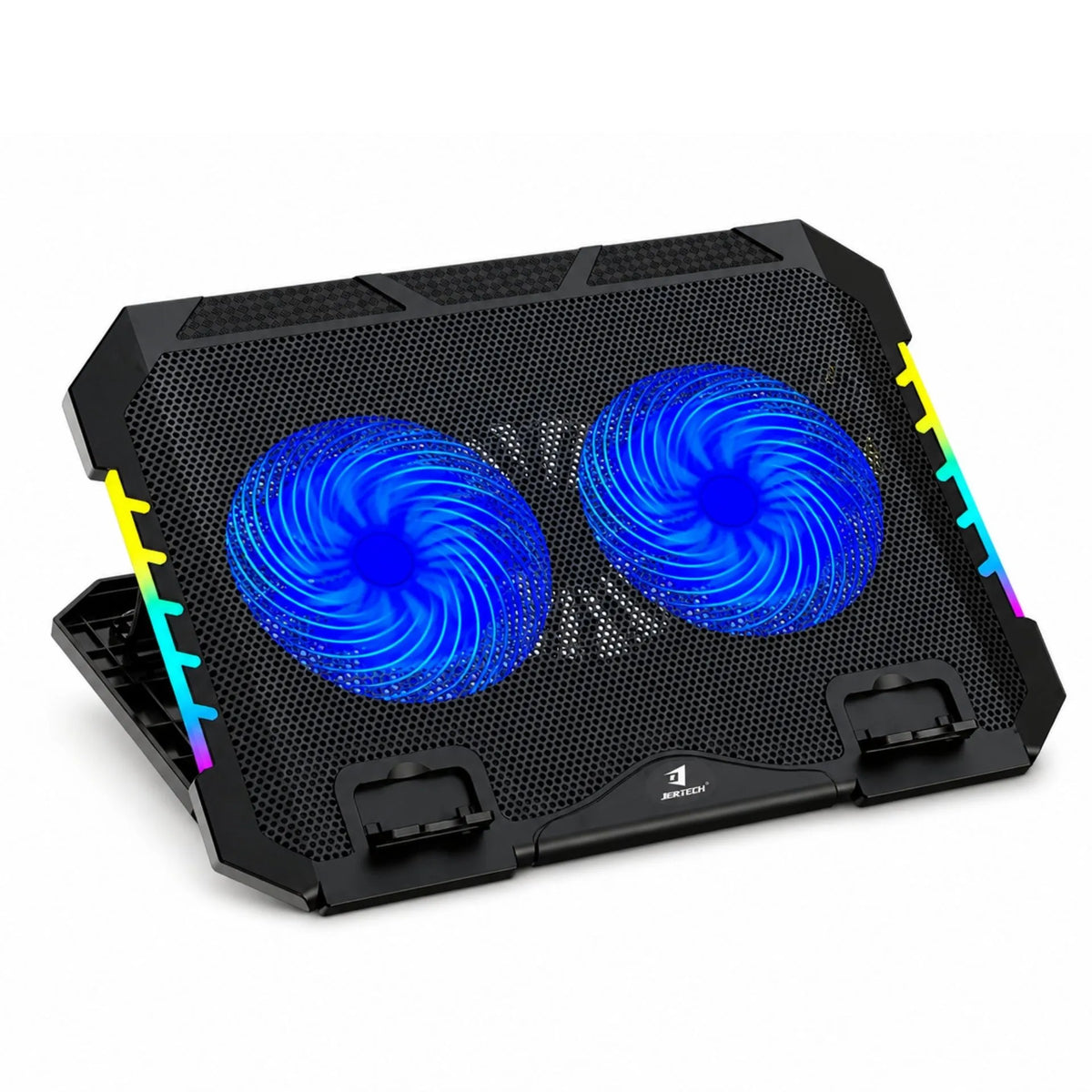 Base Refrigerante Para Portátil RGB Con Soporte Para Celular Jertech KL332