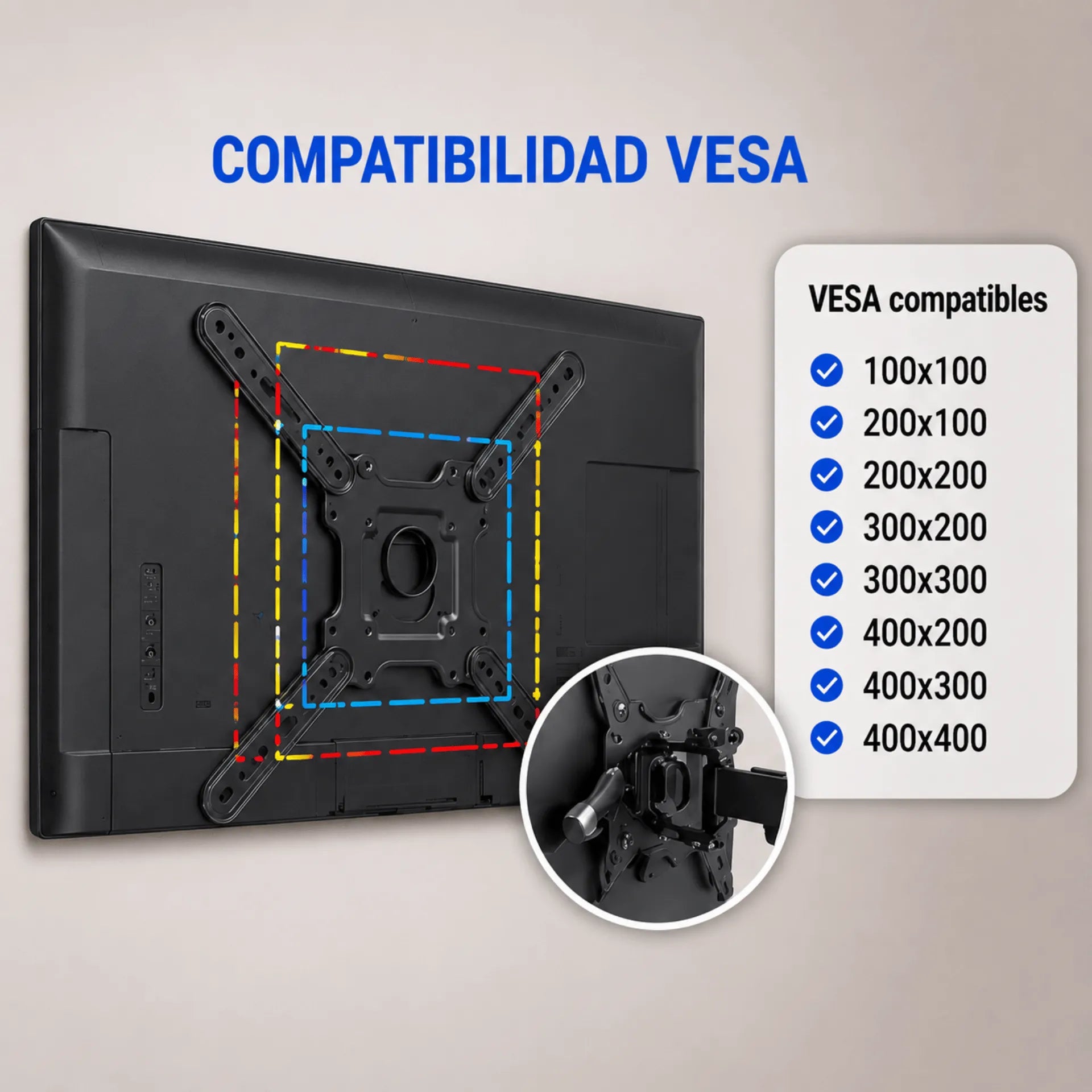 Soporte De Pared Articulado Full Motion Para TV De 32 A 55 Pulgadas NS-P400
