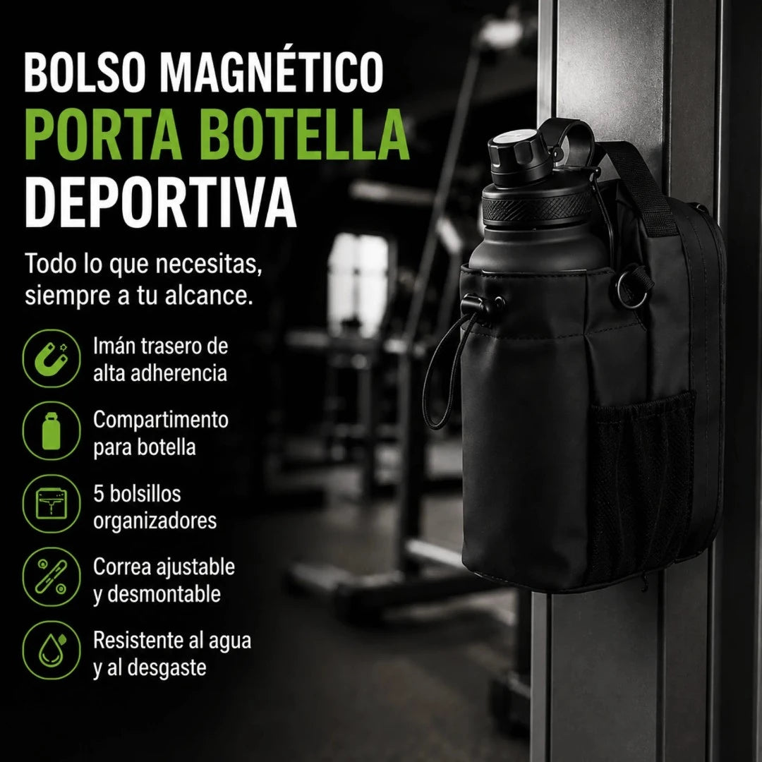 Bolso Deportivo Magnético Porta Botella Con Compartimentos Multifuncionales AE0510