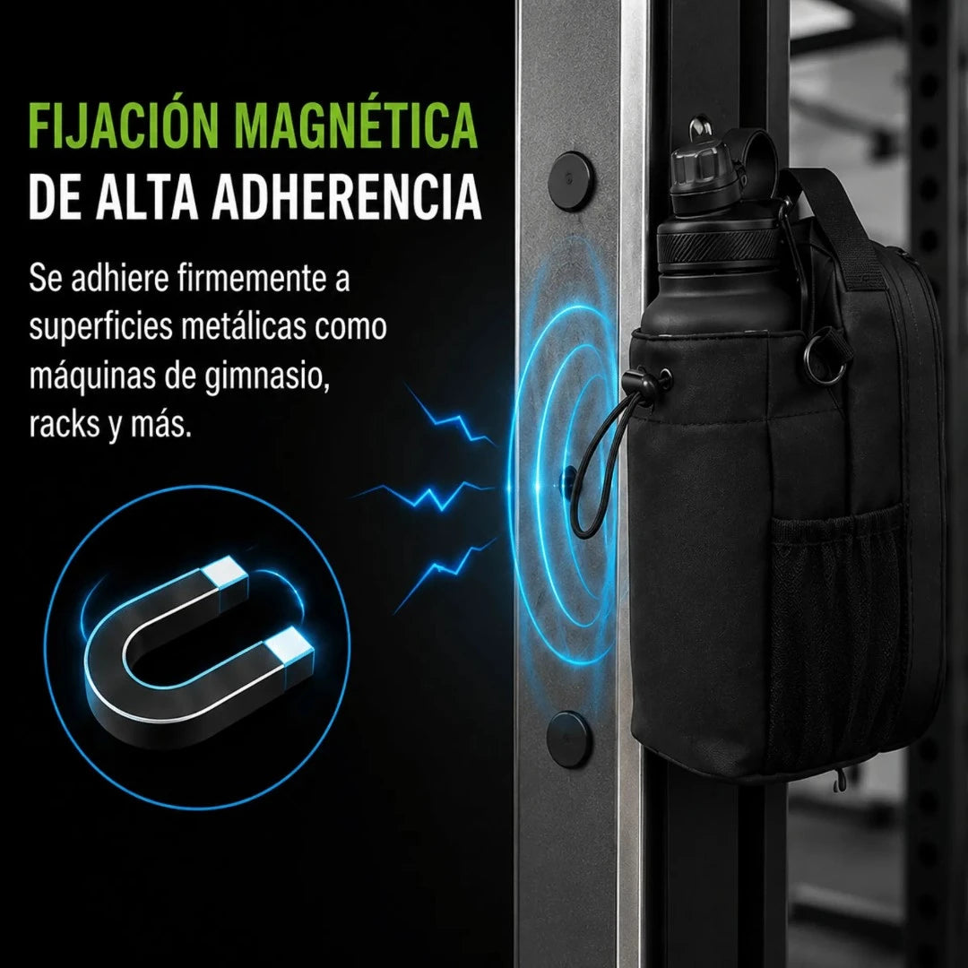 Bolso Deportivo Magnético Porta Botella Con Compartimentos Multifuncionales AE0510