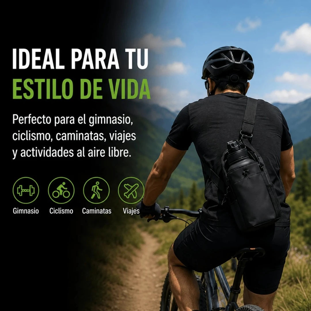 Bolso Deportivo Magnético Porta Botella Con Compartimentos Multifuncionales AE0510
