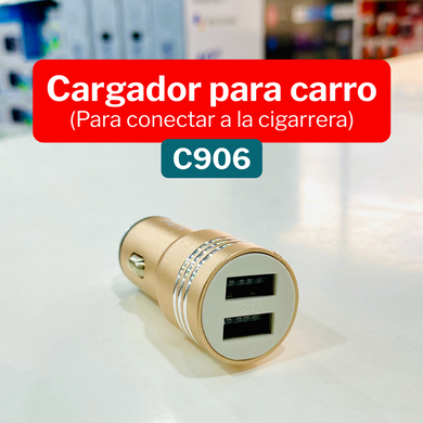 Cargador Vehicular 12V/24V 3.1A Aluminio PZX C906