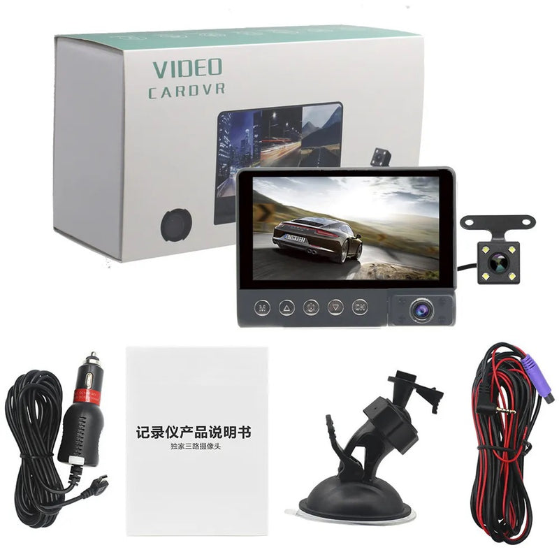Cargue la imagen en el visor de la galería, Camara P/Carro 3 en 1 Frontal/Interior/Reversa 12V C9
