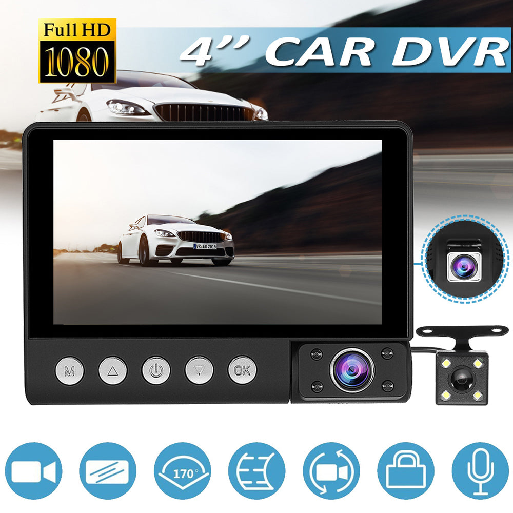 Cámara Para Carro 3 en 1 Frontal/Interior/Reversa 12V C9