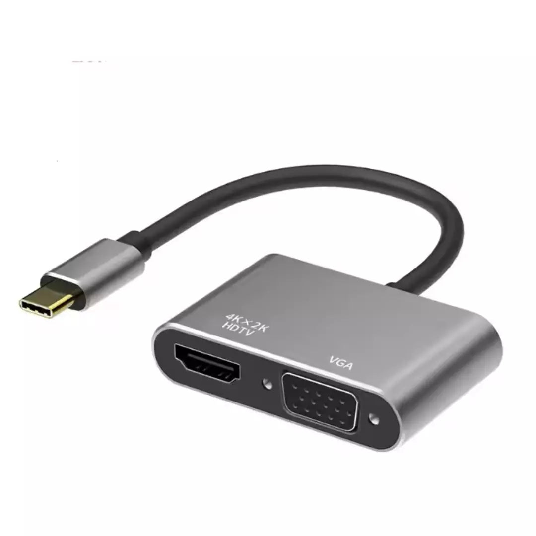 Cable convertidor USB-C a VGA y HDMI LJ-59