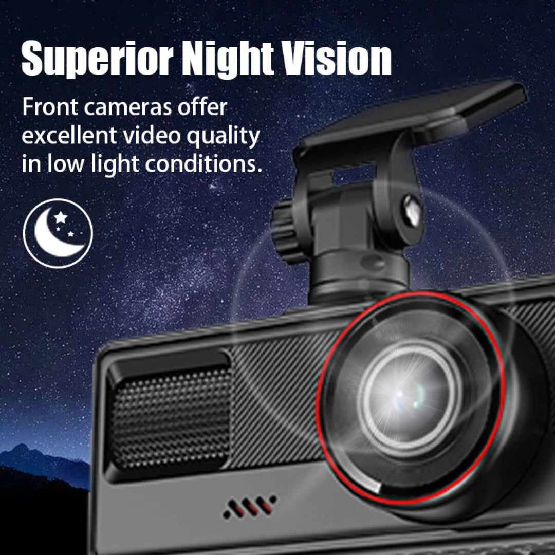 Cámara Para Carro Con Resolucion Full HD y Pantalla de 3" Con 4 Canales De Grabacion A16