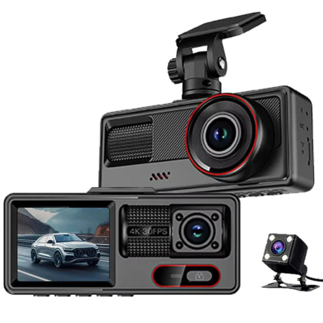 Cámara Para Carro Con Resolucion Full HD y Pantalla de 3" Con 4 Canales De Grabacion A16