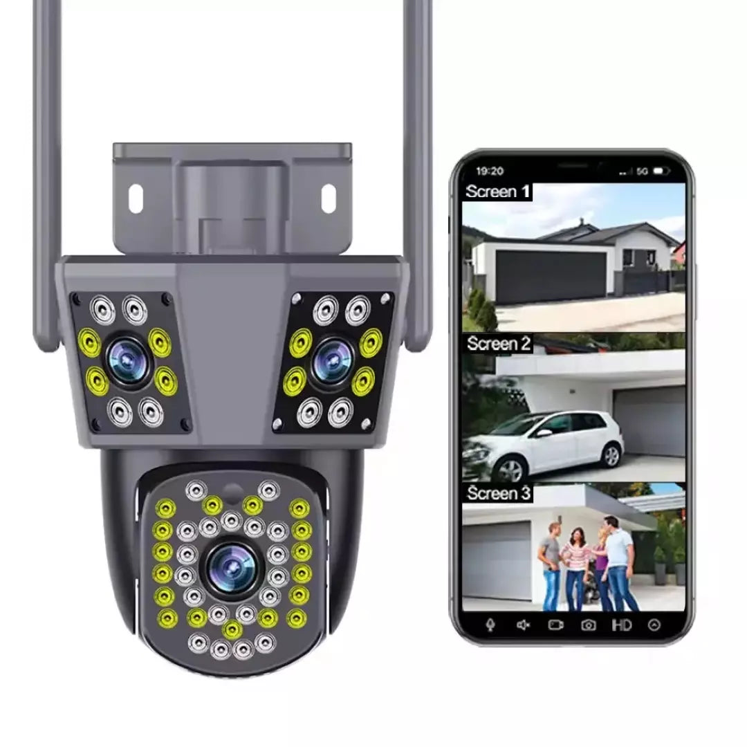 Cámara De Seguridad Para exterior Con 3 Lentes PC226-B10Y15 B2B DESTAPE!