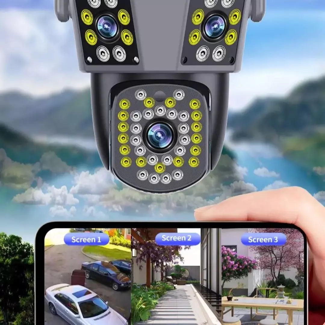 Cámara De Seguridad Para exterior Con 3 Lentes PC226-B10Y15 B2B DESTAPE!