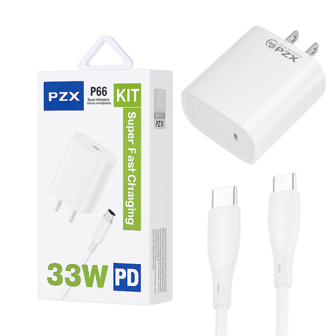Cargador Para Celular 33W Tipo C-C PZX P66