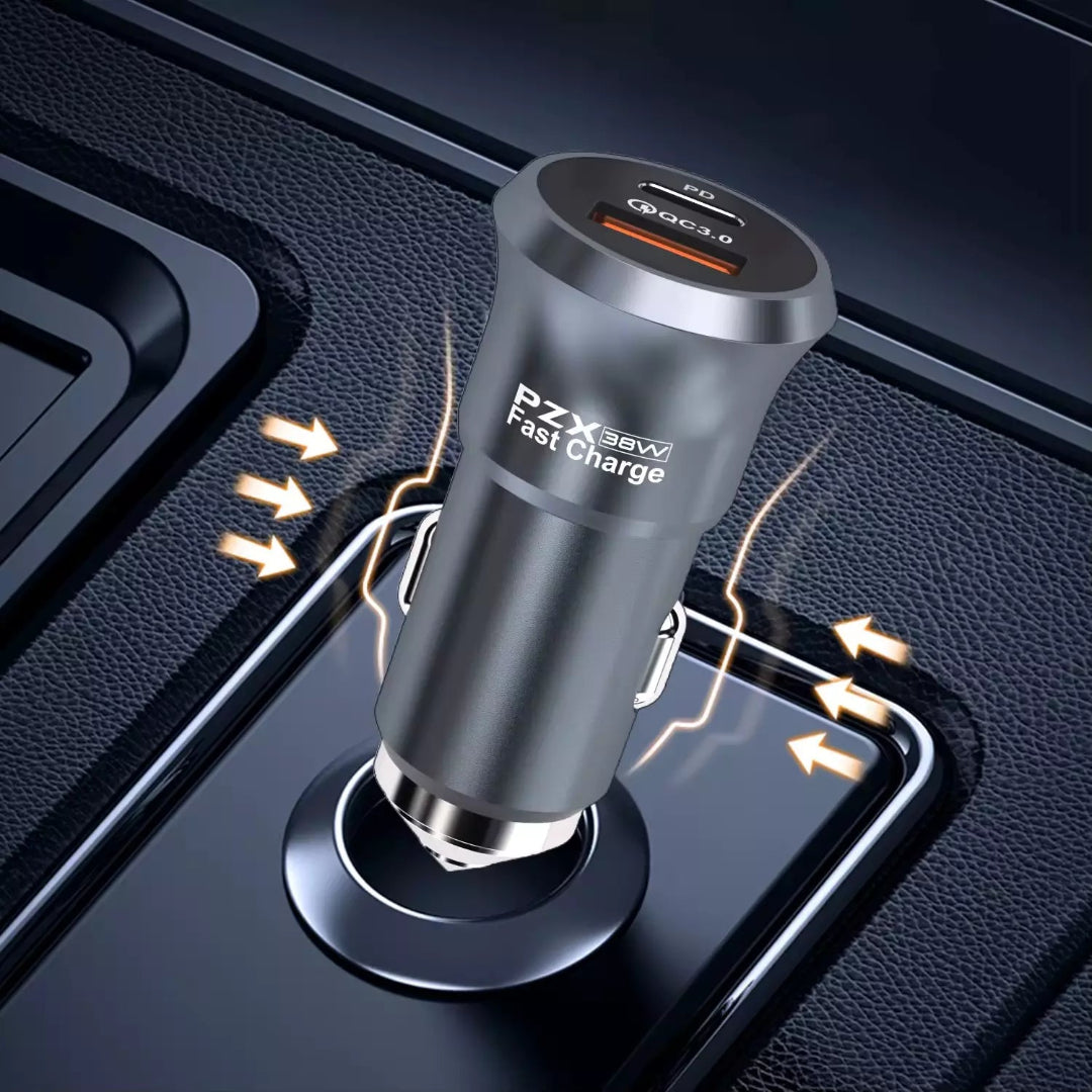 Cargador Para Carro PZX C968 C-C B2B