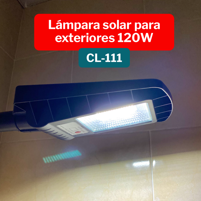 Cargue la imagen en el visor de la galería, Lampara Solar Exterior Recargable 120W Clamp CL-111 ¡Envío Gratis!
