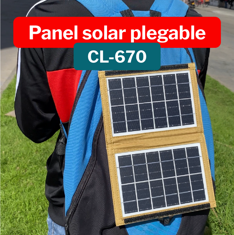Cargue la imagen en el visor de la galería, Panel Solar Plegable 7W Clamp CL-670
