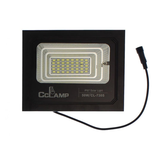 Reflector Solar Recargable 50W Control Remoto Impermeable CLamp CL-730S ¡Envío Gratis!