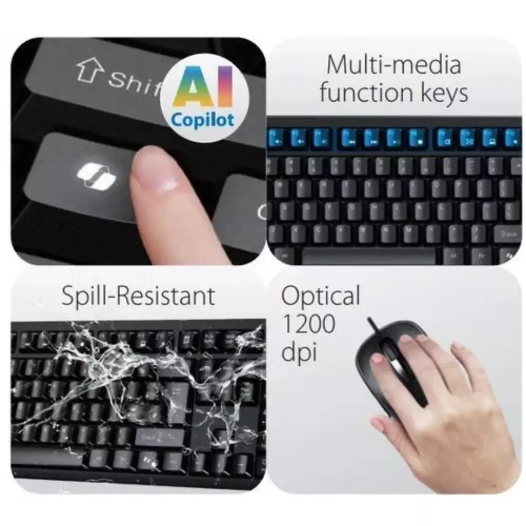 Combo Genius Tecaldo + Mouse Con Tecnologia IA Capilot Incorporada KM-100SE