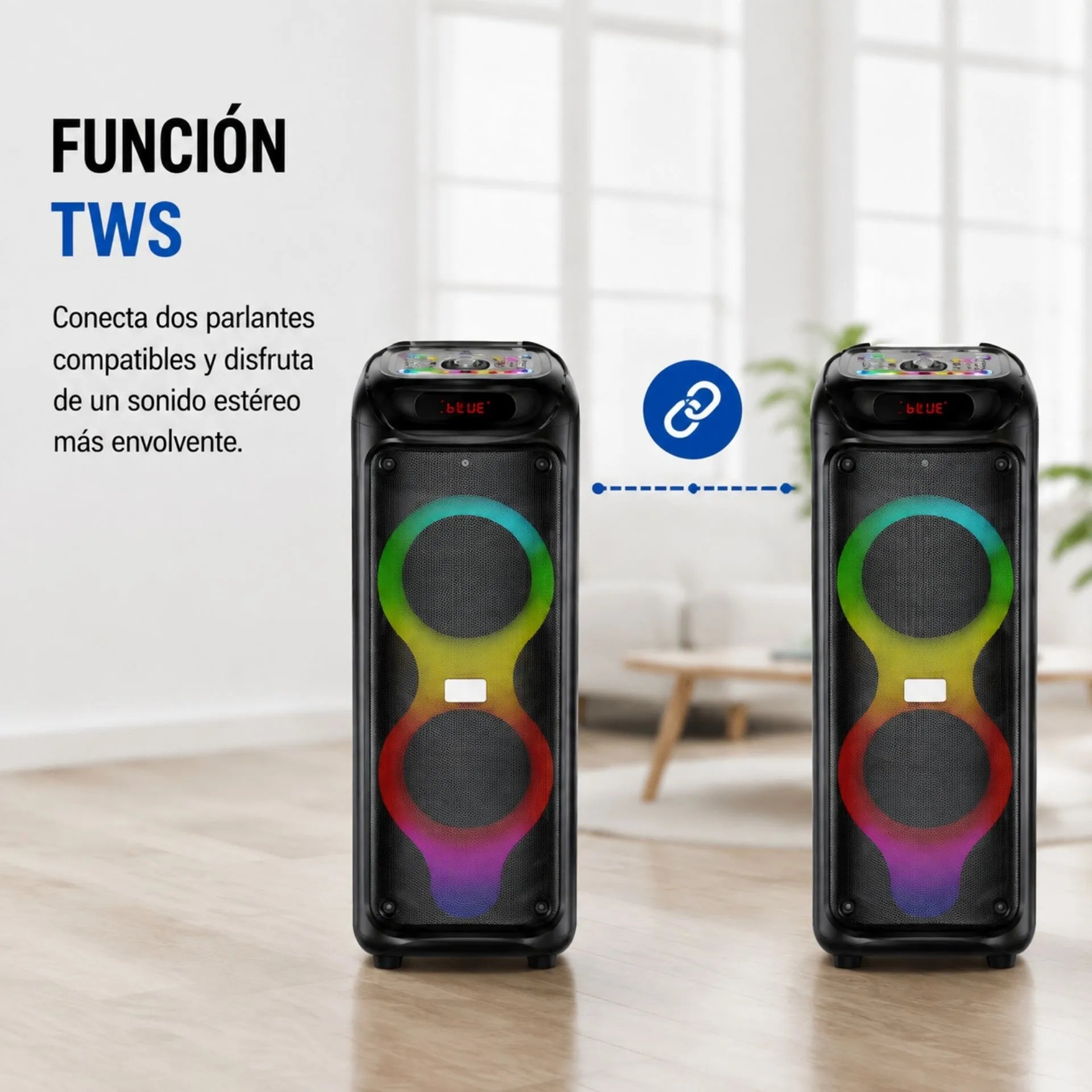 Cabina Bluetooth Doble 6.5 Pulgadas Con Micrófono Inalámbrico BRODU BTS-2258