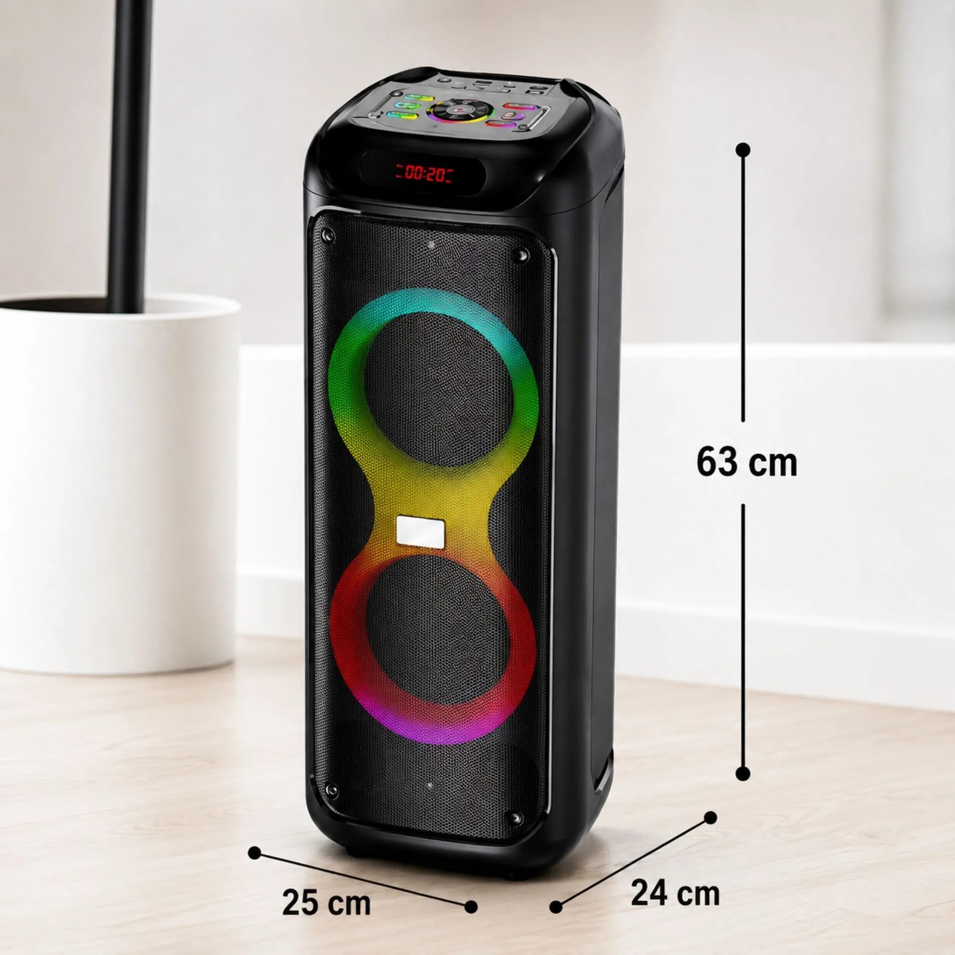 Cabina Bluetooth Doble 6.5 Pulgadas Con Micrófono Inalámbrico BRODU BTS-2258