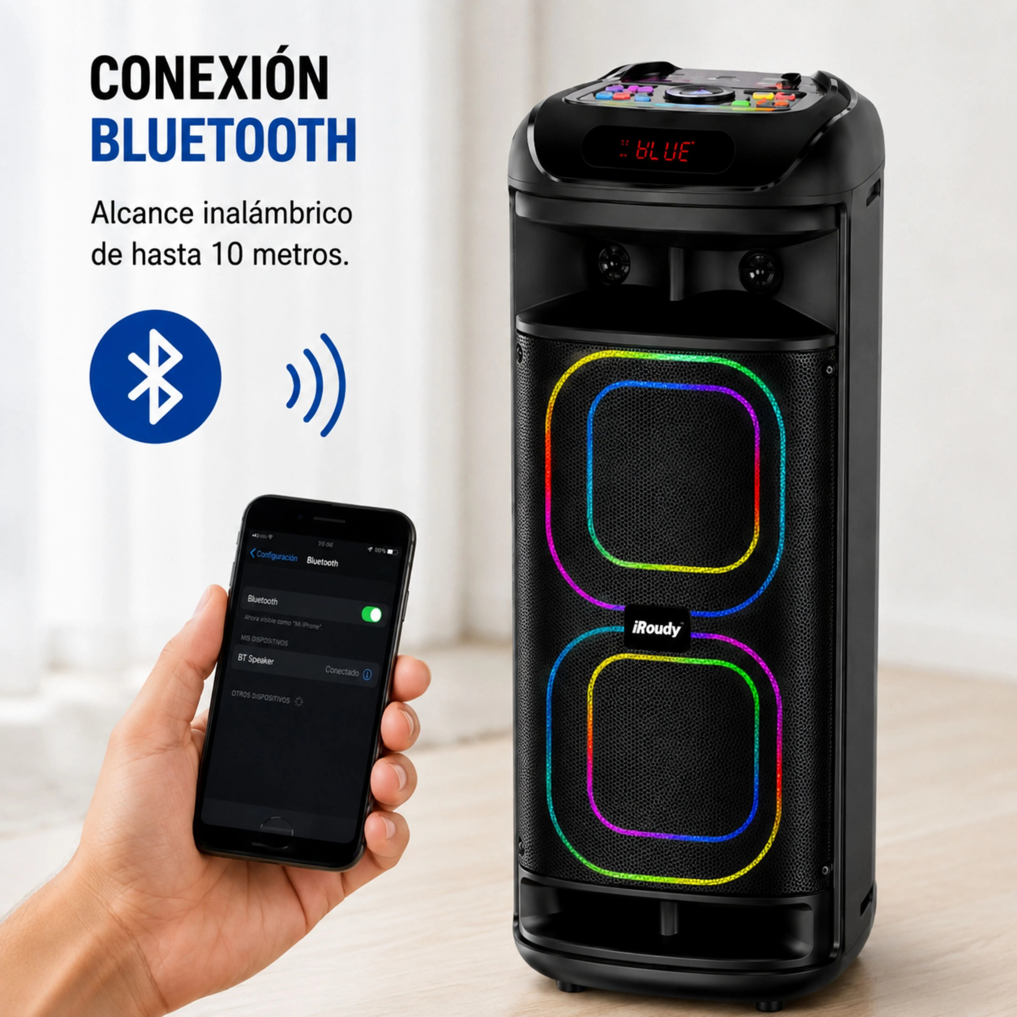 Cabina Bluetooth Doble Bocina 6.5 Pulgadas Con Micrófono Inalámbrico BRODU BTS-2261