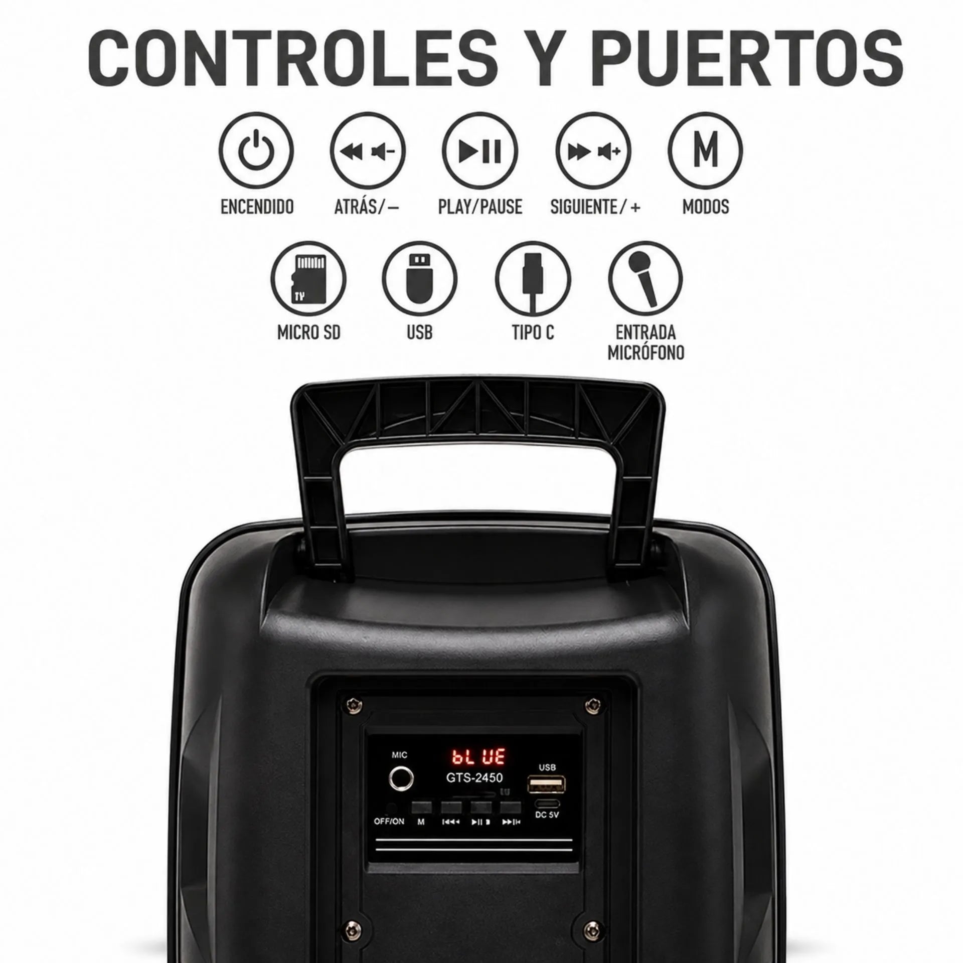 Parlante Cabina Bluetooth 8 Pulgadas Con Micrófono GREATNICE GTS-2450