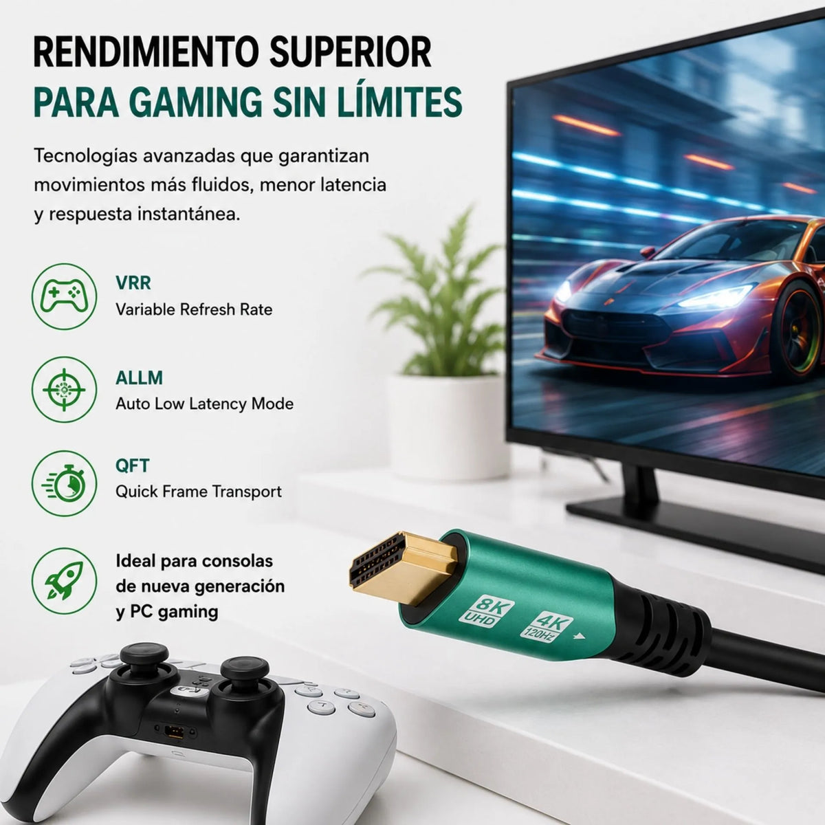 Cable HDMI 8K Ultra HD LJ-3 2.1V 8K