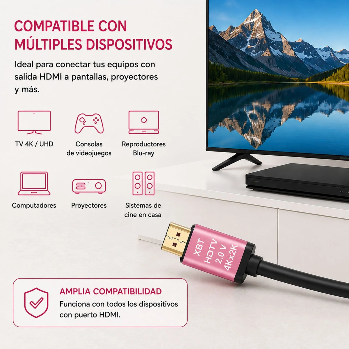 Cable HDMI 4K Ultra HD Velocidad 2.0 LJ-2