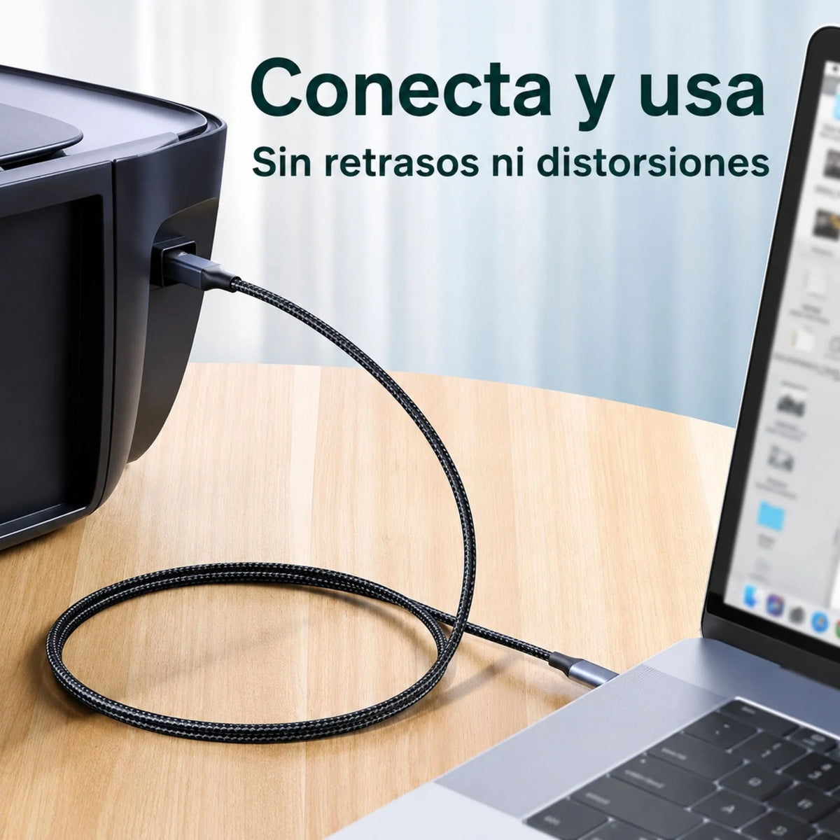 Cable De Impresora USB Tipo C a USB Tipo B LJ-73 TYPEC