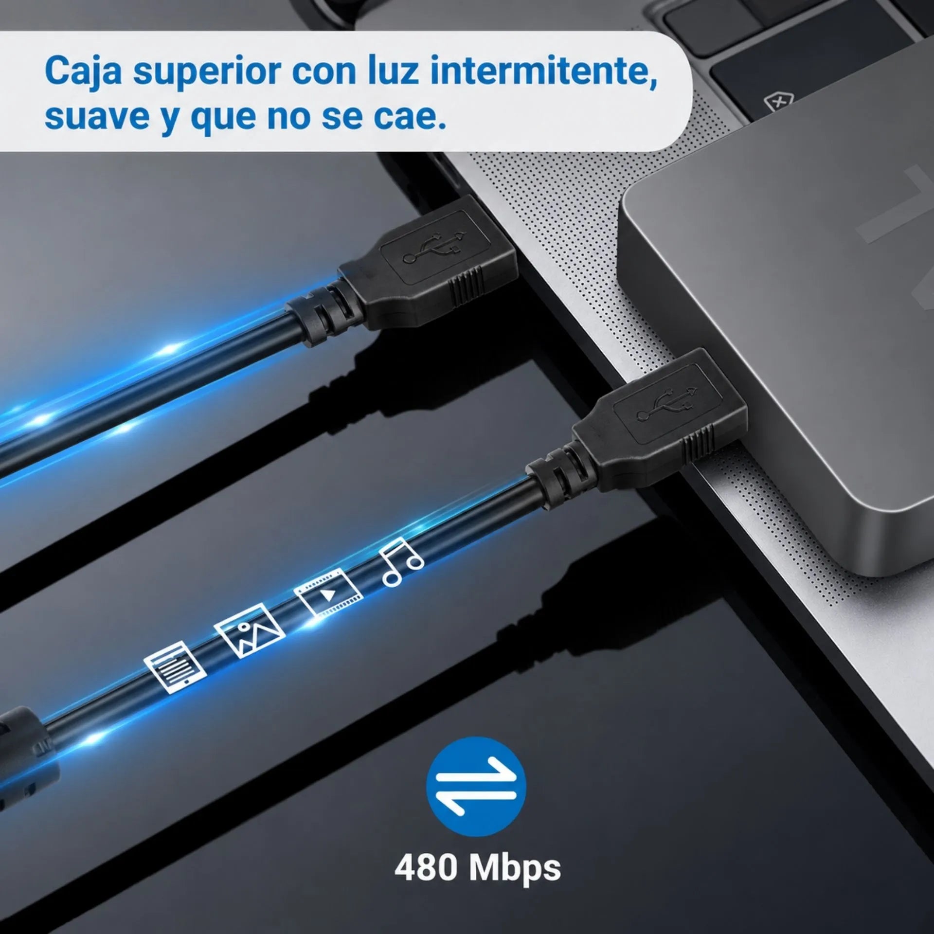 Cable USB 2.0 Macho a USB 2.0 Macho Alta Velocidad LJ-28 AM/AM