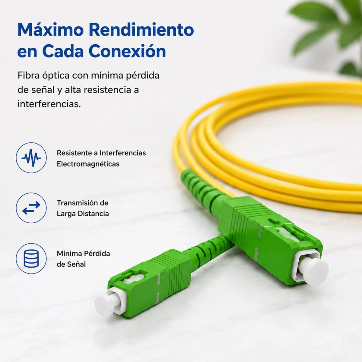Cable De Fibra Óptica Alta Velocidad 1.5 Metros LJ-74 RJ45 1.5M
