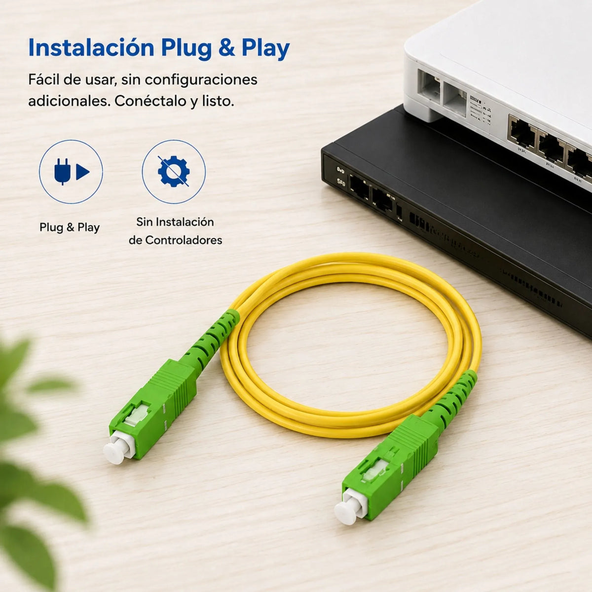 Cable De Fibra Óptica Alta Velocidad 1.5 Metros LJ-74 RJ45 1.5M