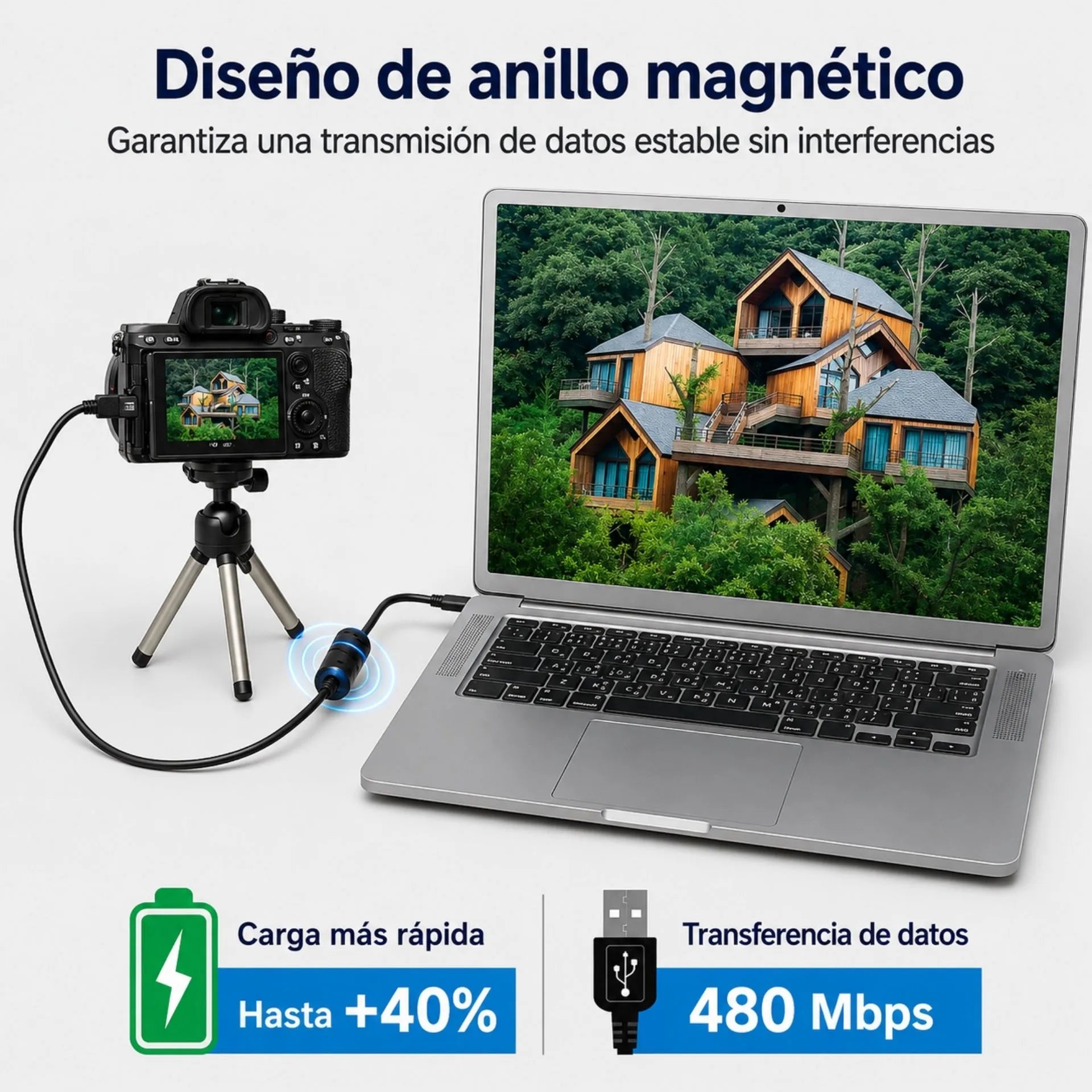 Cable USB A A Mini USB Tipo B 5 Pines 1.8 Metros UC-021A