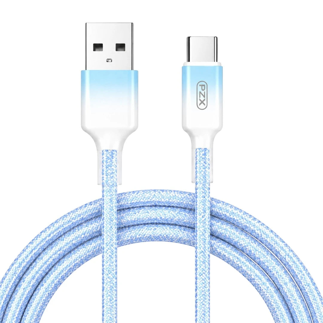 Cable PZX De Carga De Usb a Typec En Nylon Textil Con Intensidad De 8 Amperios PZX S-55