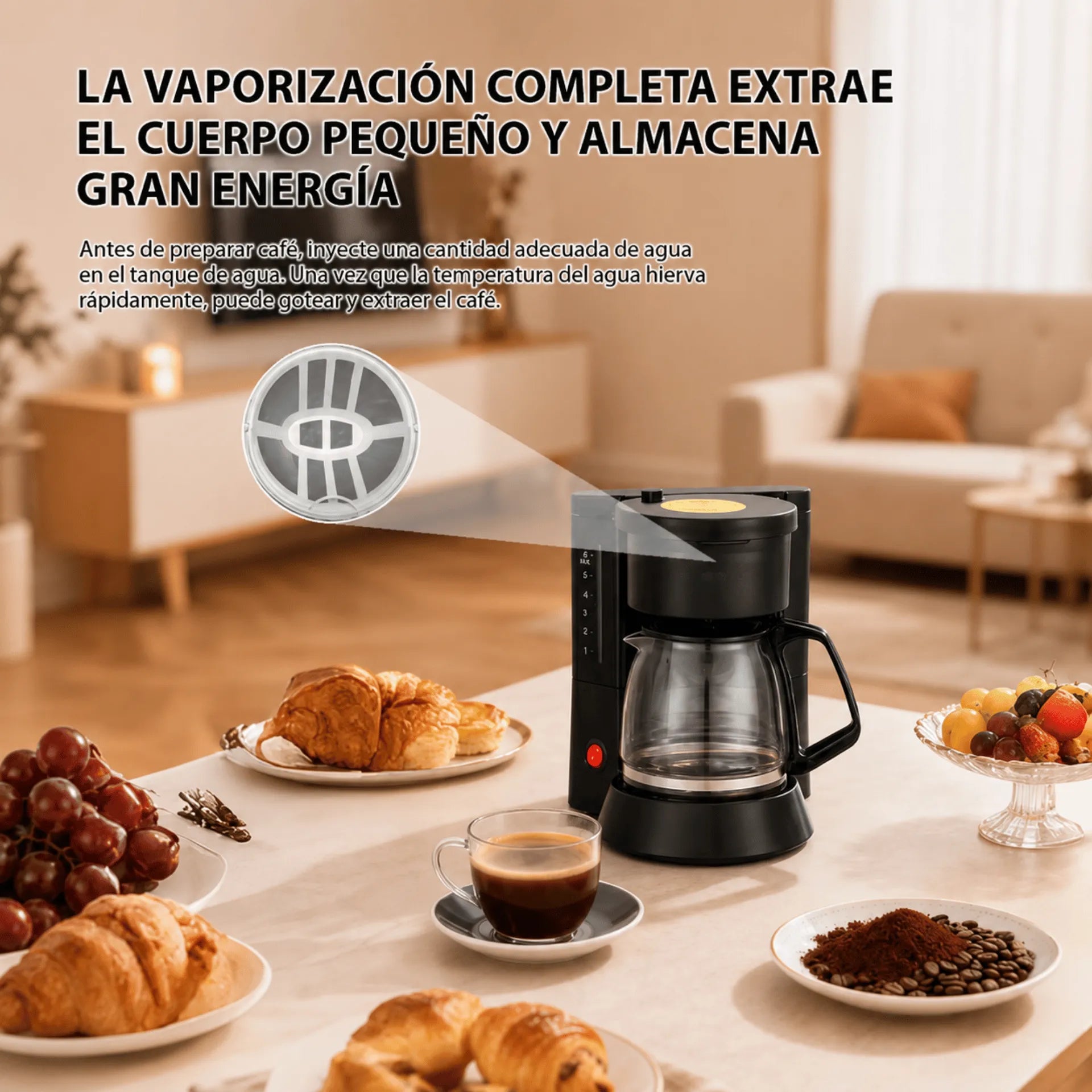 Cafetera Eléctrica Sokany 850 ml 450W Con Función Mantener Caliente SK-04048