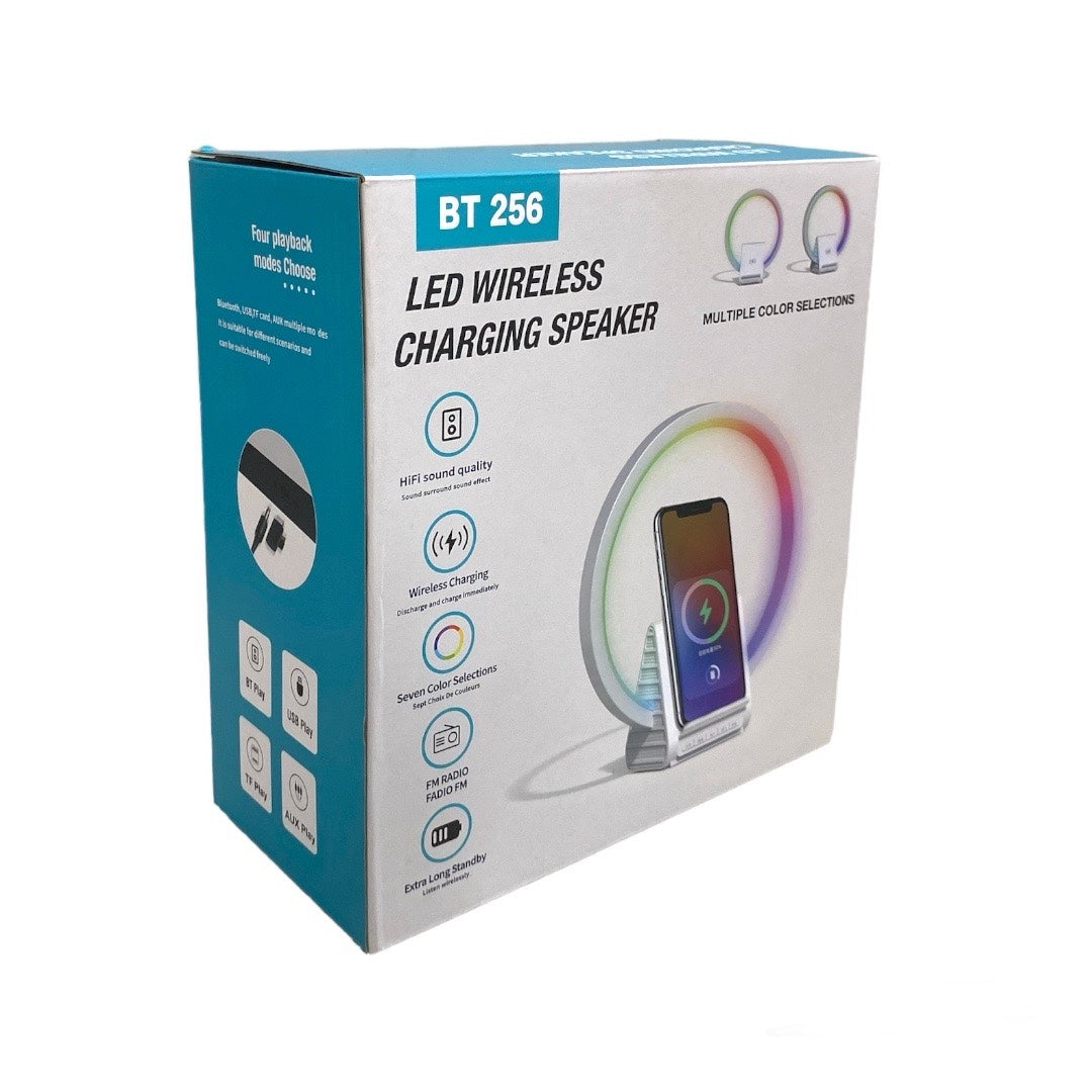 Parlante Con Luz Led Y Sistema De Carga Inalámbrica BT 256 ¡Envió Gratis!