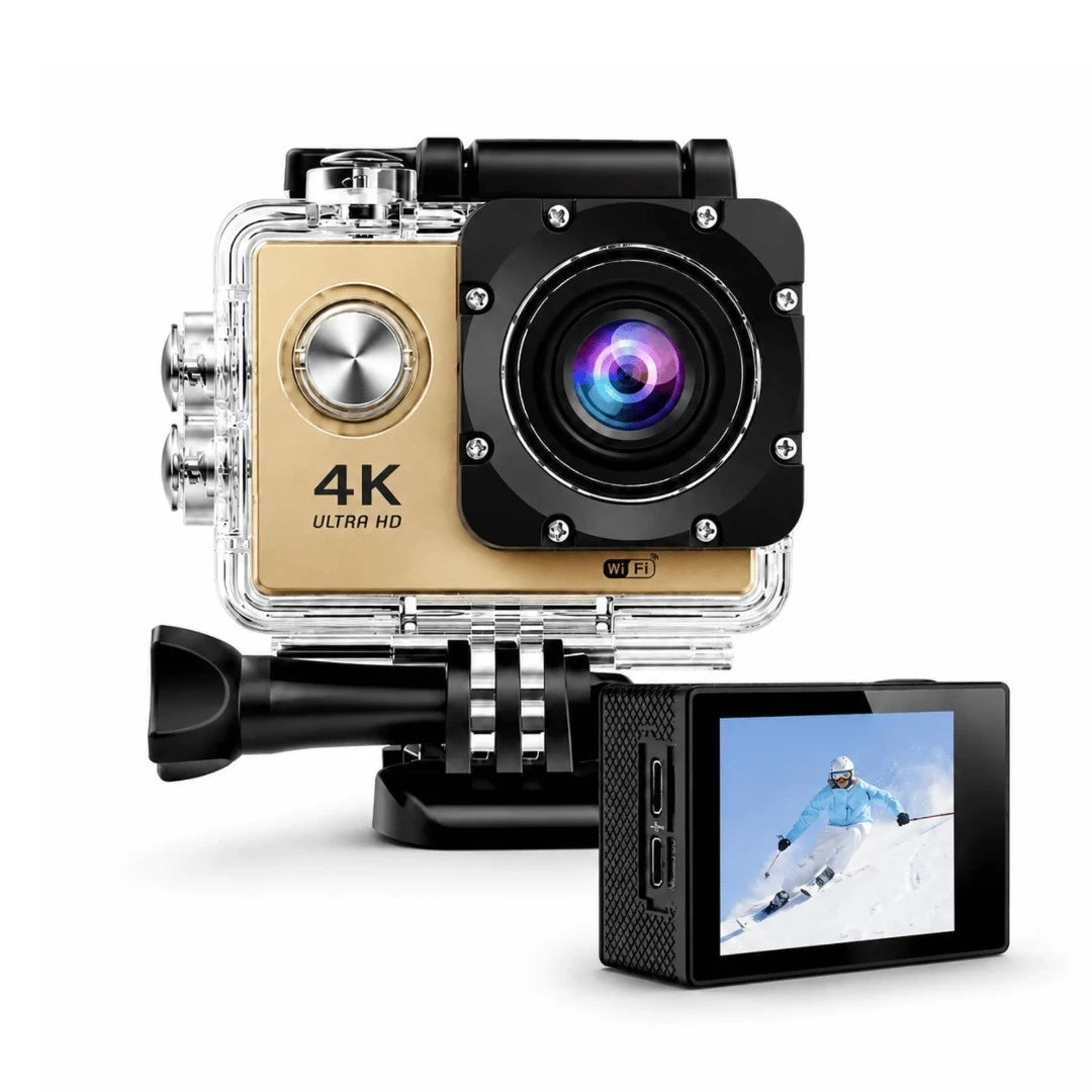 Cámara Deportiva 4K Ultra HD Con Wi-Fi Y Estuche Impermeable Baihuo City MY-7142
