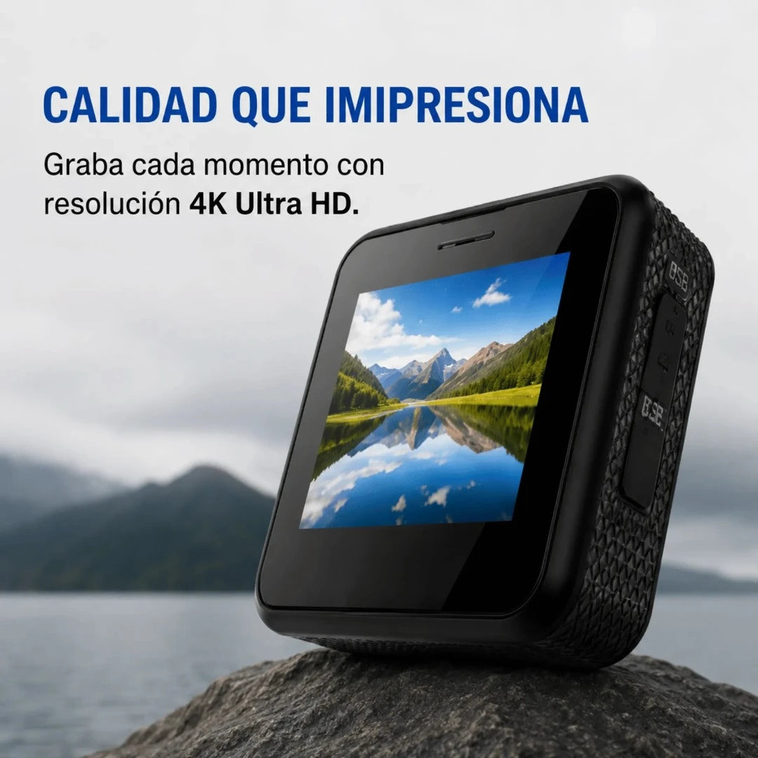 Cámara Deportiva 4K Ultra HD Con Wi-Fi Y Estuche Impermeable Baihuo City MY-7142