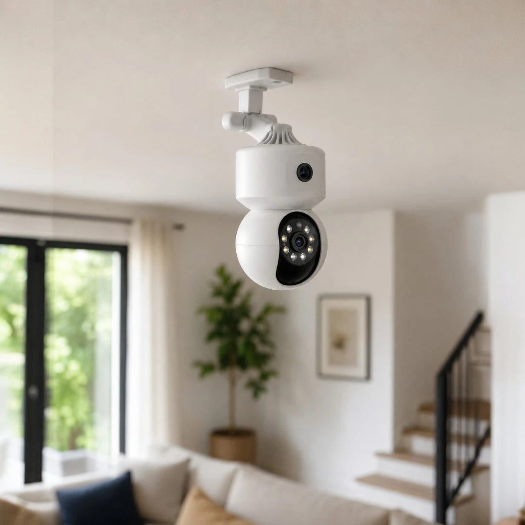 Cámara De Seguridad Interior Doble Lente PTZ WiFi Con Audio Bidireccional TC292