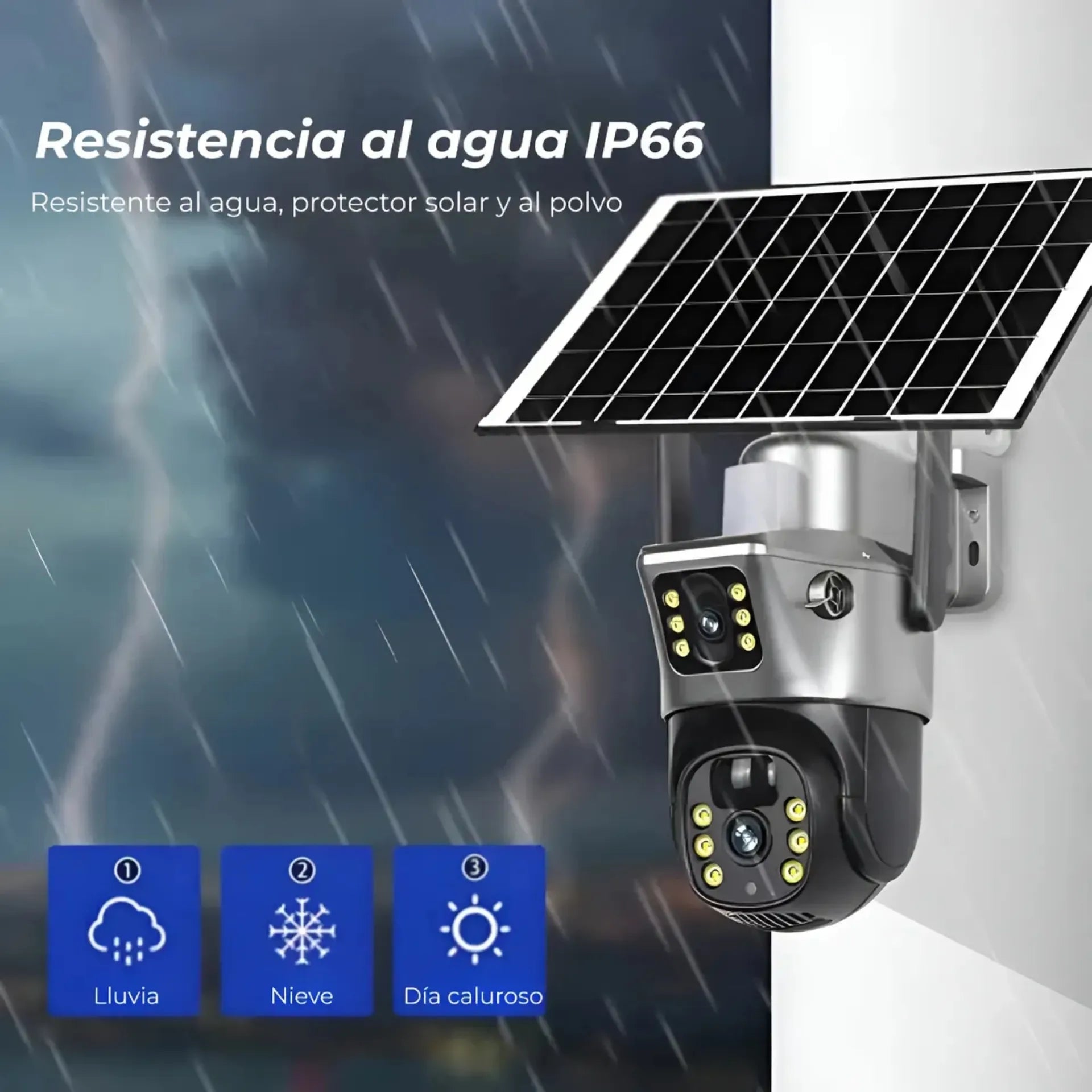 Cámara De Seguridad Solar Doble Lente 4G Con Seguimiento Inteligente YX-9DLES-4G