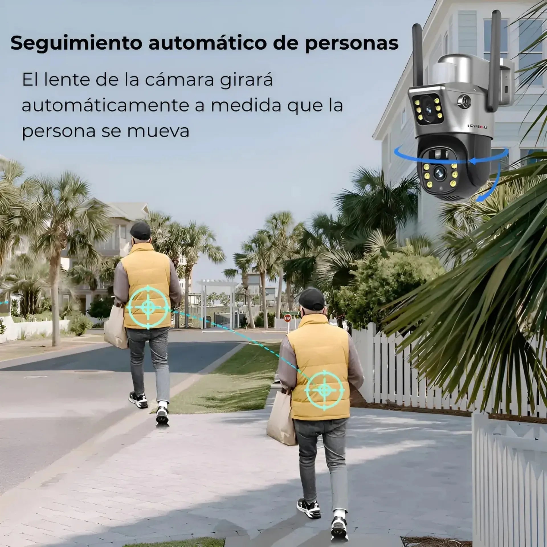 Cámara De Seguridad Solar Doble Lente 4G Con Seguimiento Inteligente YX-9DLES-4G