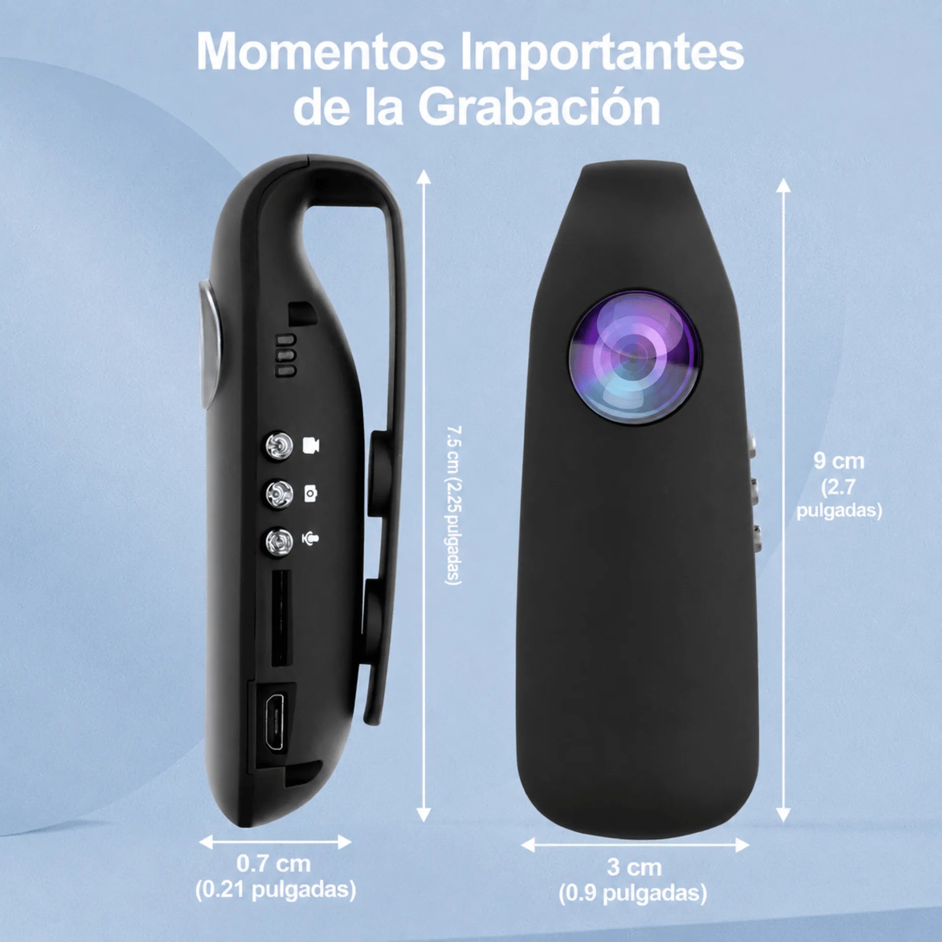 Mini Cámara Portátil Magnética Full HD 1080P Baihuo City MY-7396