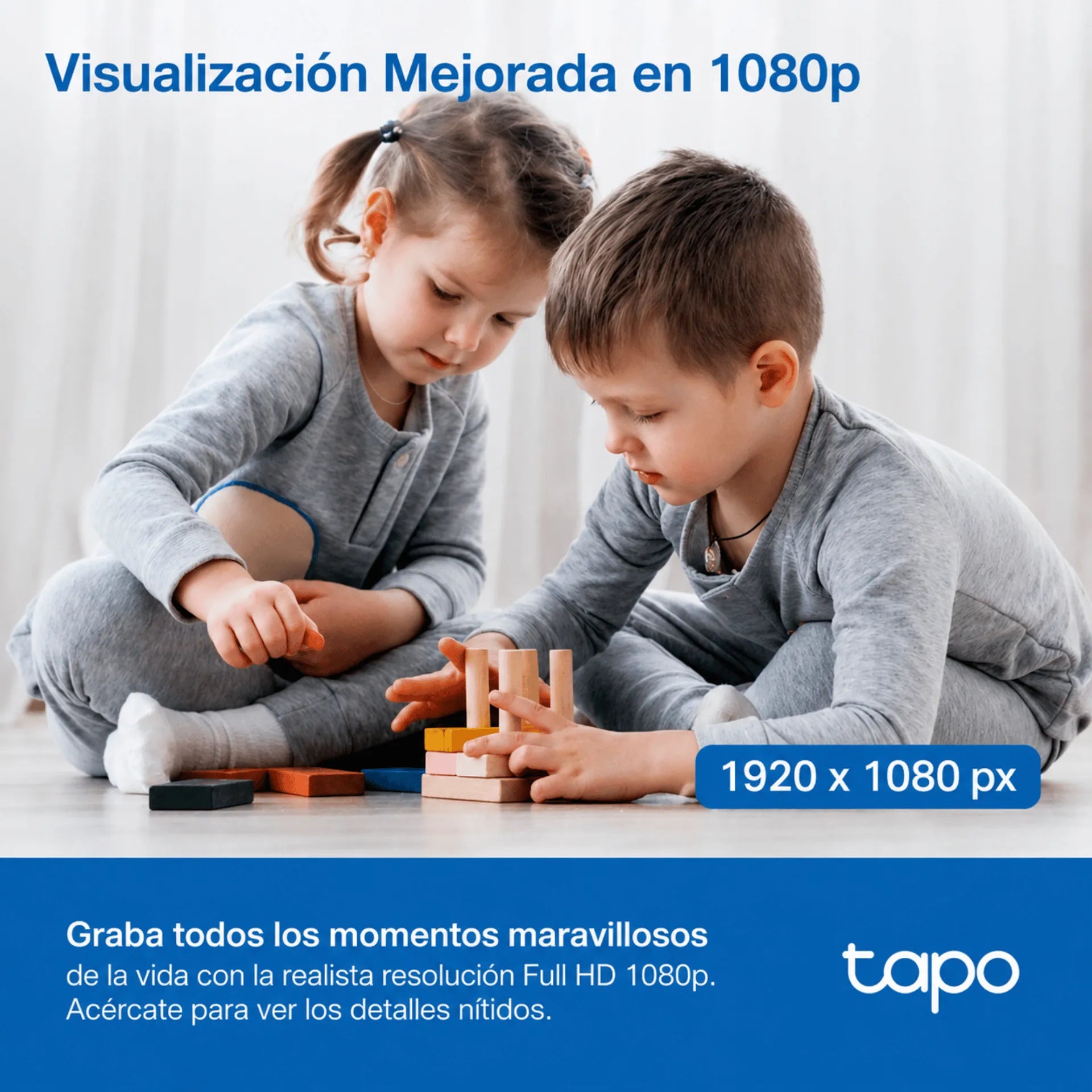 Cámara De Seguridad Interior Full HD Con Visión Nocturna Y Audio Bidireccional Tapo TP-Link C200