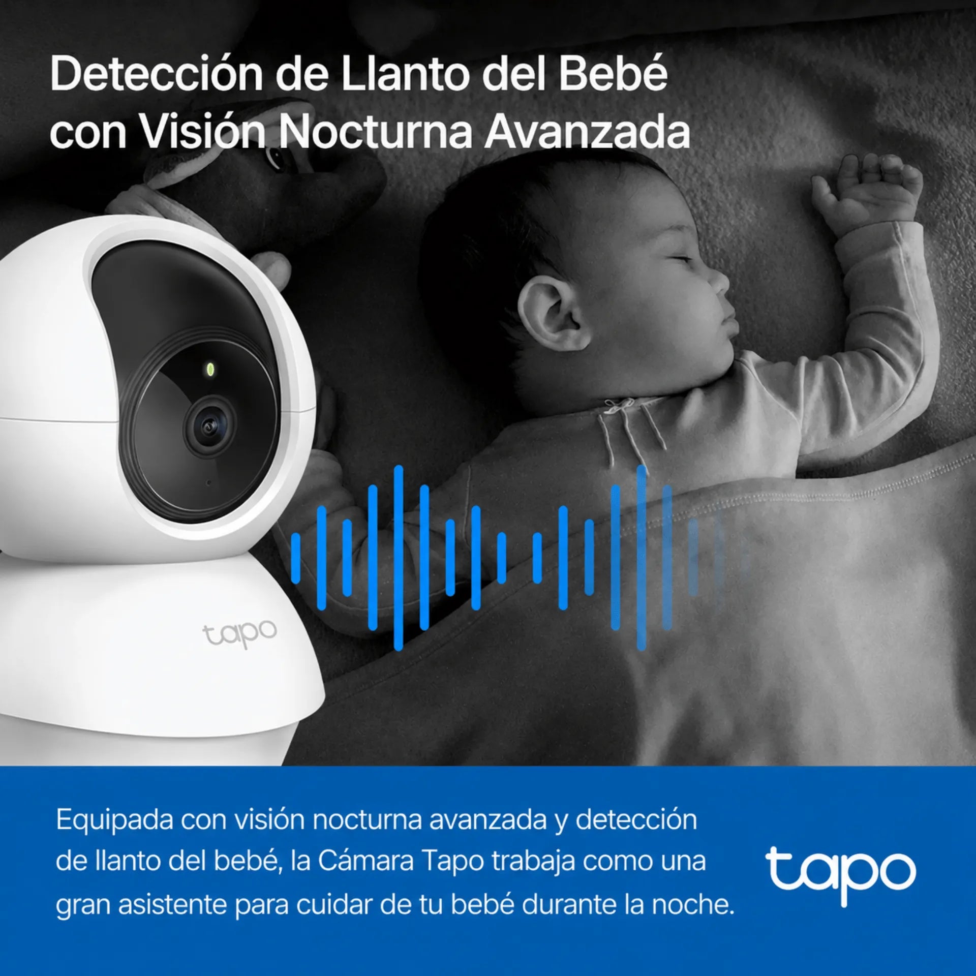 Cámara De Seguridad Interior Full HD Con Visión Nocturna Y Audio Bidireccional Tapo TP-Link C200