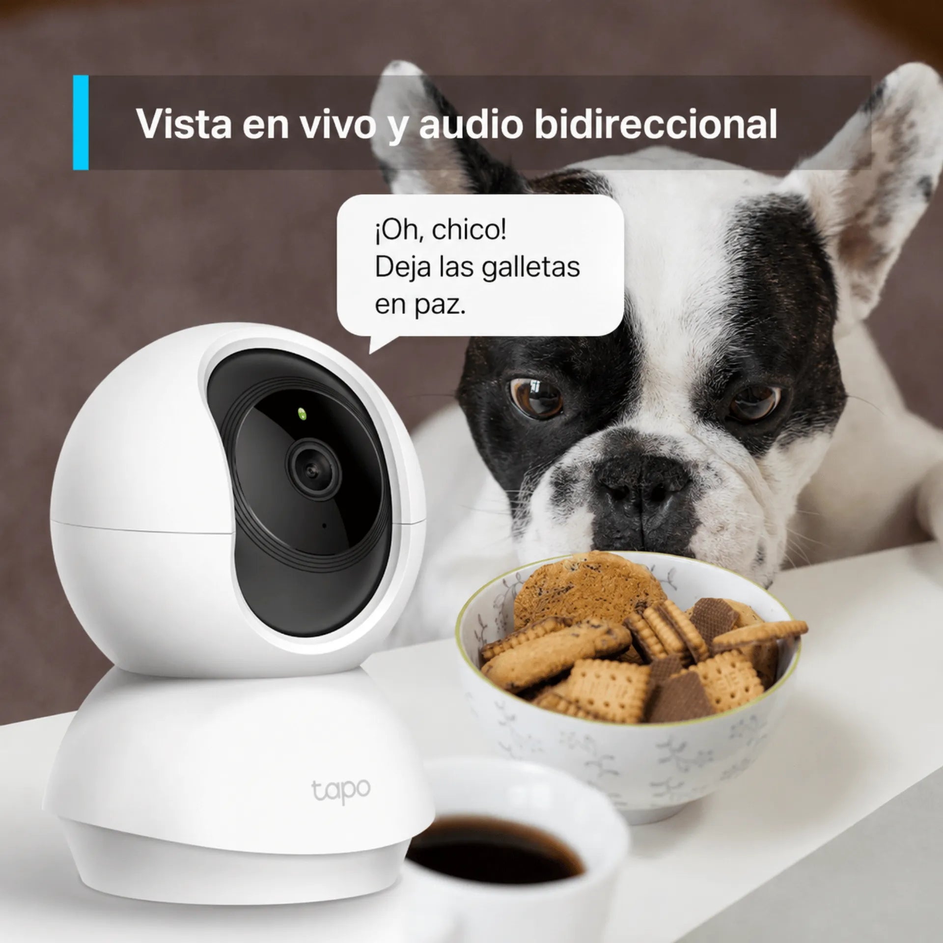 Cámara De Seguridad Interior TAPO Con Resolucion 2k Funciona Con App Tp-Link C210